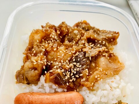 お弁当に★油が固まらない!豚バラの焼肉風★